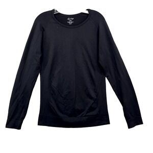 Koi Lite Top Womens L/XL Black Slim Fit Base Layer Outdoor Running Athleisure